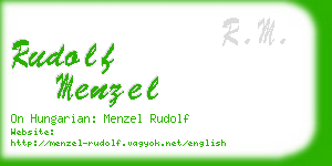 rudolf menzel business card